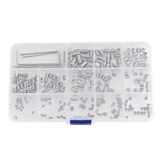 Tianzhuo Hardware Tip/Flat End/Concave End Set Screw Set Hexagon Headless Screw Top Screw Machine M3M4M5M6 304 Flat End Set Screw Set One Box