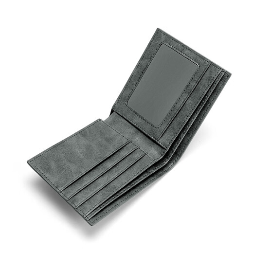 MashaLanti Men's Wallet Short Multifunctional Coin Purse Business Light Wallet Practical Card Holder Birthday Gift for Boyfriend Smoke Gray