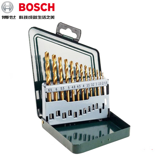 Bosch (BOSCH) metal drill bits 13-piece titanium-plated twist drill bit set 13-piece titanium-plated twist drill bit set in iron box