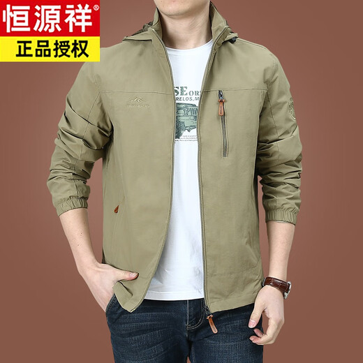恒源祥户外男士外套秋冬季2024新款中年男装秋装上衣服加绒夹克男春秋厚 9898黑色 款 加绒 M