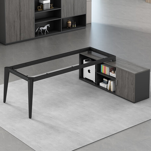 Li Xuan Boss Desk Desk Simple Modern President Desk Manager Desk Office Furniture Office Desk and Chair Combination White 180*80*75 Boss Desk + Side Cabinet