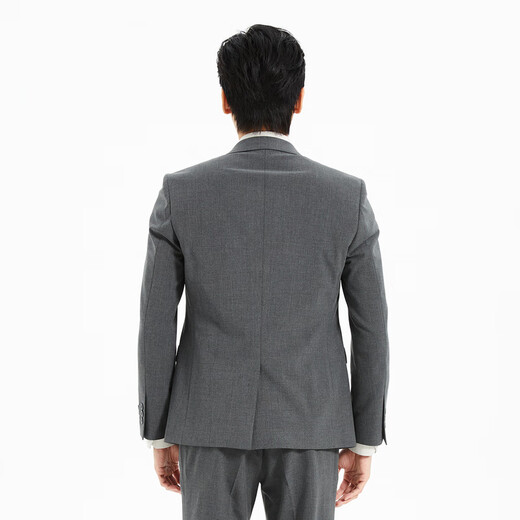 Lilang Youth Business Men's Wear Shopping Mall Suit Men's Two-Color Striped Formal Three-piece Suit Q5CXF01 Medium Gray 175A