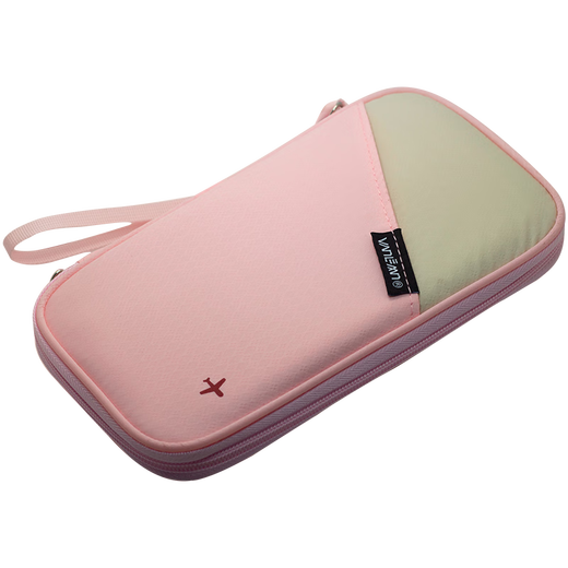 VANLEMN Denmark anti-theft brush study abroad travel passport bag women's wallet multi-functional storage document bag passport holder card bag pink [anti-theft brush anti-degaussing passport bag]
