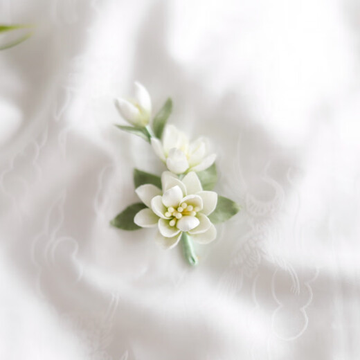 Shiyun national style coat accessories handmade intangible velvet flower jasmine brooch new Chinese Hanfu cheongsam suit gift picture color brooch (not supported for 7 days without reason)