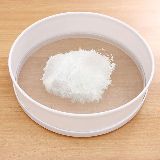 Enshousu round flour sieve plastic leakage mesh sieve bucket stainless steel filter handheld basket sieve Luo bucket sugar powder sieve sieve flour sieve 35 cm