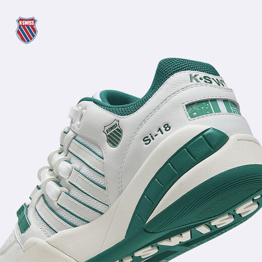 盖世威（K·SWISS）【秀场同款】休闲鞋男女春季情侣款休闲时尚满贯鞋9275-US 108温布尔登白绿诺蓝 女 37