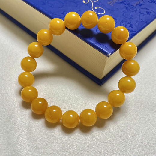 Zhimo natural beeswax bracelets for men and women, original Russian material, chicken oil yellow floating flowers, single circle bracelet with fidelity certificate, chicken oil yellow floating flowers, 16mm*1, 4 pieces for men, 0g