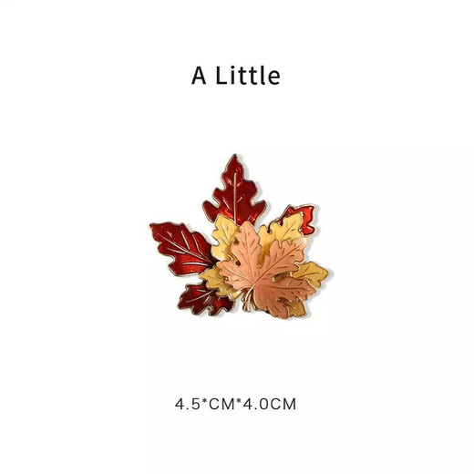 Fresh maple leaf retro brooch, high-end ins temperament, luxury creative diy accessories, sweater suit brooch for men and women, three-layer maple leaf brooch, simple outfit