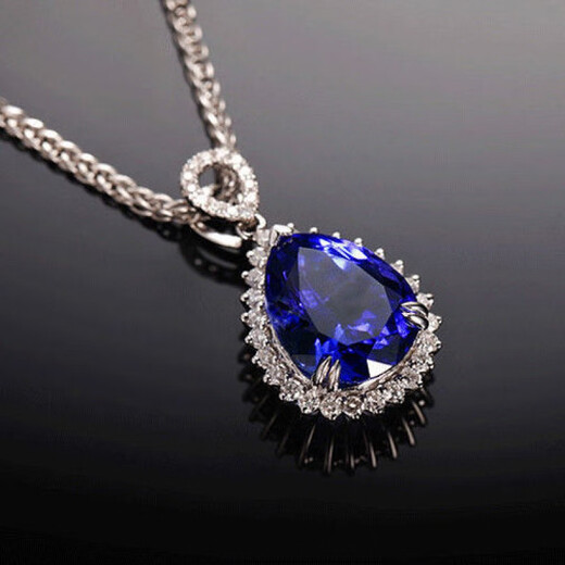 Kaximu 925 Silver Deep Sea Sapphire Earrings Temperament Ring Women's Tanzanite Blue Suit Necklace Hand Tanzanite Blue Suit Ring Bracelet Necklace Earrings