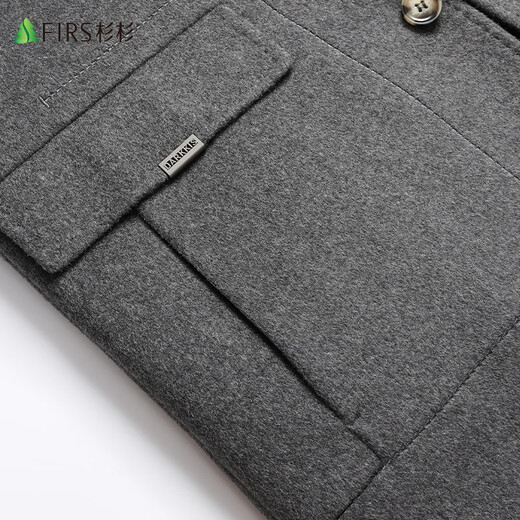 Shanshan wool double-sided woolen coat men's goose down removable vest down liner mid-length thickened coat men's workwear