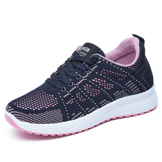 Spring and summer old Beijing cloth shoes women's shoes sports casual shoes middle-aged and elderly mesh breathable mother shoes elderly women's net shoes G-833 gray 36