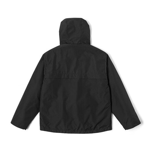 Lee comfortable hooded two-in-one detachable jacket, same style for men and women, black XS