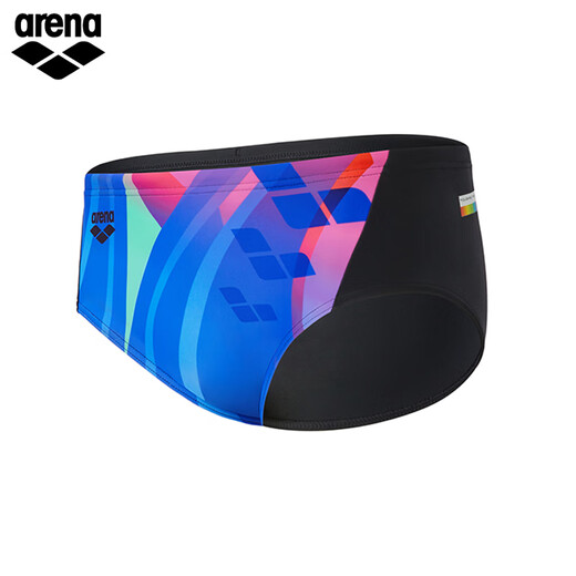 Мужские трусы серии Arena (arena) source power с принтом, модные, не смущающие плавки для фитнеса, черные/синие (BKBU) XL