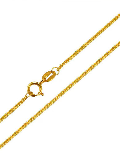 Zhongyi Pt950 platinum necklace women's and men's Chopard chain pure 18k gold imitation rose gold extended snake bone chain plain chain Au750 gold Chopard chain 2g56cm