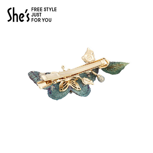 She s Qianzi hair accessories colorful butterfly dream embroidered butterfly pinch clip light luxury hair clip bangs clip birthday gift for girlfriend