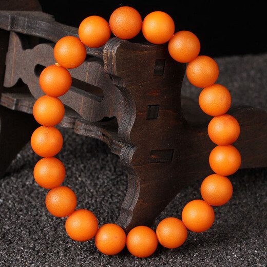 Minol's ancient collection-grade old beeswax frosted full-wax bracelet with a diameter of about 8.5mm