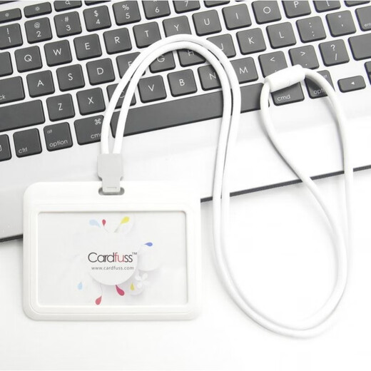 Fashionable round rope lanyard tag employee card bus card work card work permit campus card holder card with student bus C5 gray vertical version + 9734 silver round rope