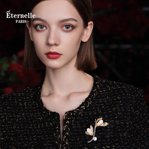 Eternelle French eternal magnolia brooch accessories elegant temperament pin button collar pin corsage gift