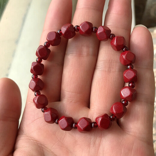 Baozha Cinnabar Bracelet for Money from All Directions Couple Male Personalized Zodiac Year Bracelet Female Garnet Bracelet Simple Jewelry Small Bracelet for Money from All Directions (Men's Bracelet)