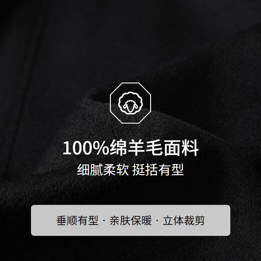 EMZ Ordos Wool Series Autumn and Winter New Men's Wool Coat Classic Lapel Mid-Length Style