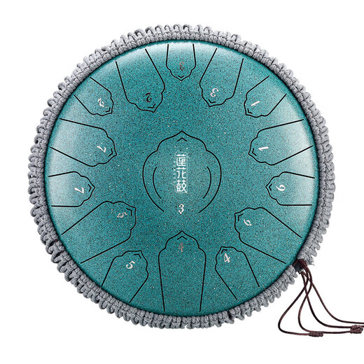 Fulian Flaggschiff-Modell Musikinstrument 15-Ton 14-Zoll-Stahlzungenschlagzeugscheibe sorgenfreie Farbe Hohltrommel Schlaginstrument Fulian Flaggschiff-Modell 15-Ton 14-Zoll Titanweiß