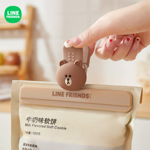 Manchaojia LINE FRIENDS food sealing clip kitchen household fresh-keeping bag snack clip food moisture-proof artifact sealing clip strong sealing clip small * 1 + large * 1