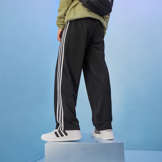 
Adidas official website official men's pants spring hoodies sports trousers fitness training pants men's fashion versatile classic pants EI9761/three stripes/open pants 2XL (185)