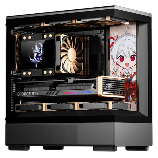 ASUS family bucket R5 9600X host RTX5060TI host ROG Helios host water-cooled game live broadcast 4K rendering modeling assembly computer game console with one R5 9600X+RTX5060