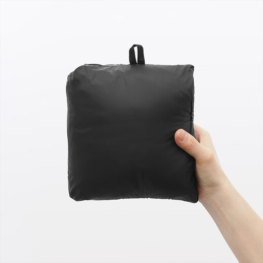 MUJI Men's Lightweight Down Portable Stand Collar Jacket Down Jacket Men's 25th Winter New Product AD0Y9A5A Black L (175/100A)