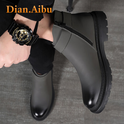 Dian.Aibu Light Luxury Martin Boots Men's 2025 Summer New British Retro Short Boots Genuine Leather Anti-odor and Wear-resistant High-top Boots Men Khaki [Brand Martin Boots Men] Limited Edition 42