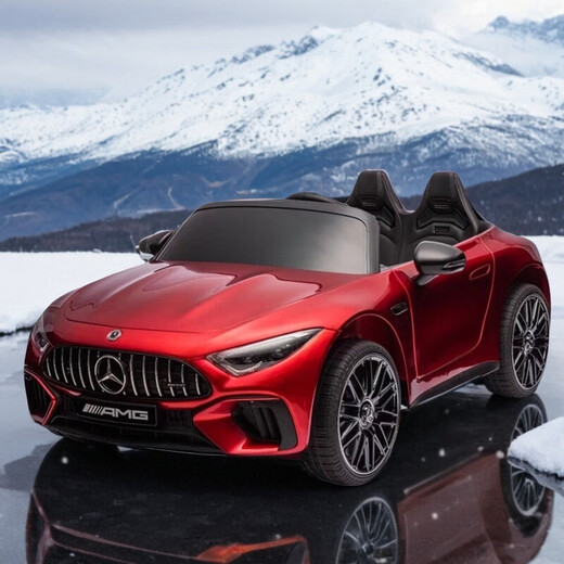 大可奔驰AMG SL63儿童电动车四轮可坐人遥控汽车四驱大玩具车小孩跑车 4S店同款+SL63顶配烤漆红+四驱 +防爆软轮 奔驰AMG SL63官方授权