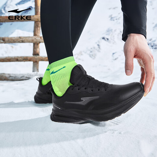 Hongxing Erke sports shoes autumn and winter men's velvet warm leather shoes volley non-slip wear-resistant running shoes 51125421246