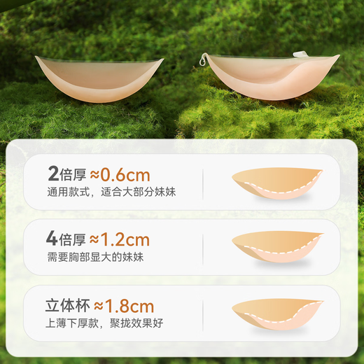 宝娜斯胸贴女婚纱用聚拢隐形防凸点无痕胸贴防走光神器硅胶乳贴 肤色【薄款-礼盒装】 A罩杯