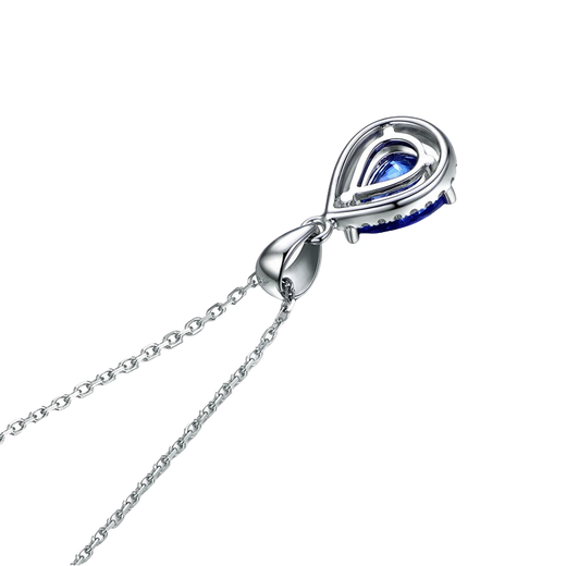 COASZE Tanzanite Necklace 18K Gold Diamond Tanzanite Women's Model for Wife and Girlfriend Tanzanite Necklace