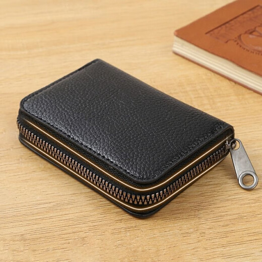 阿猫顿卡包男士防消磁证件包钱包防盗刷银行卡零钱收纳包身份证卡位 18卡位+2证件位【灰格子】