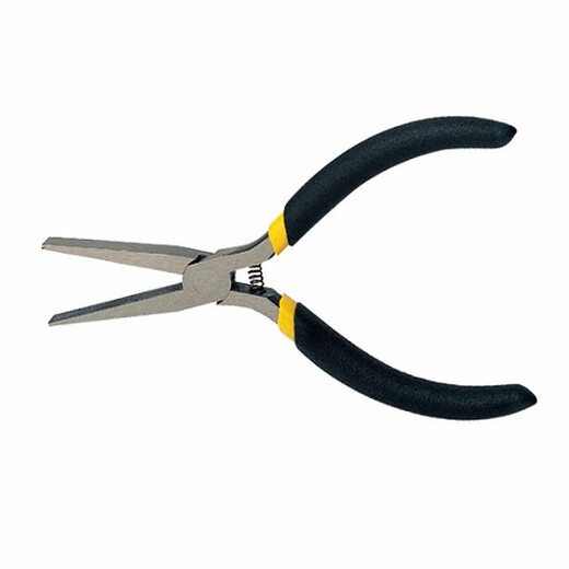 Stanley (STANLEY) black handle mini flat nose pliers flat nose pliers flat nose pliers toothless pliers 5 inches 84-122-23