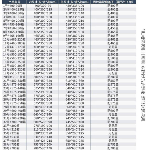 Xingyun plastic turnover box 410*300*150mm parts material box storage and organization accessory box plastic basket rectangular box without lid blue LH-X380