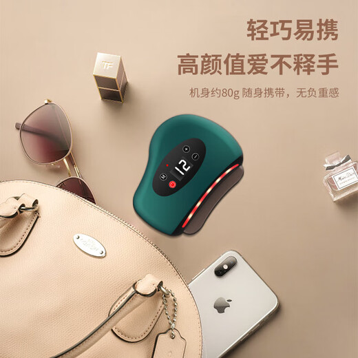 Bianstone scraping board to dredge meridians, electric scraping instrument, rechargeable smart facial lifting and shaving beauty instrument, luxury black Bianstone-Ivory white, 9 levels of vibration + free 1 bottle of essential oil