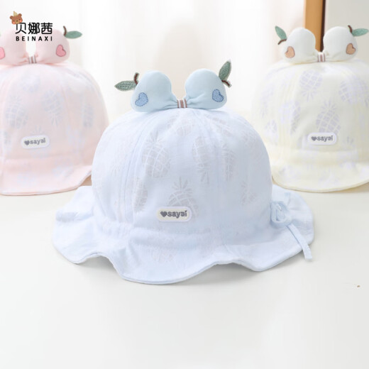 Benasi Baby Hat Summer Spring Autumn Thin Men and Women Baby Sun Hat Fisherman Hat 2024 Sun Protection Basin Hat Adjustable Fruit-Pink 3 Months-2 Years Old (40-50CM)