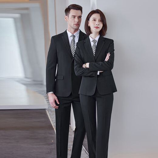 Troman black suit suit, women's business attire, formal interview attire, college student work clothes, suit jacket, two-piece set