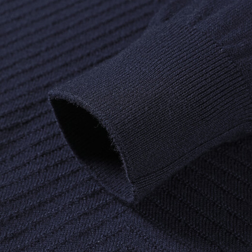 YOUNGOR Sweater Men's Autumn and Winter Young Men's Sweater Round Neck Sweater Wool Blended Sweater 2 Colors Navy VYHR619969FYA L 105c