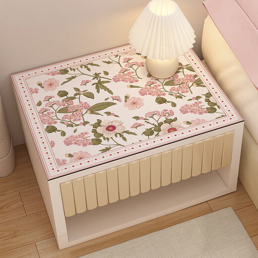 Jinko bedside table mat, light luxury and high-end feel, cover cloth protective mat, anti-scalding, waterproof, oil-proof table mat, dust-proof cover, tablecloth cover, Sui Feng 60*60cm (pack of 2 pieces)