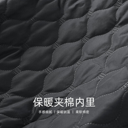 Mark Huafei simple quilted baseball collar jacket men's 2025 autumn and winter new trendy versatile pilot jacket 1050 black 001 M 170