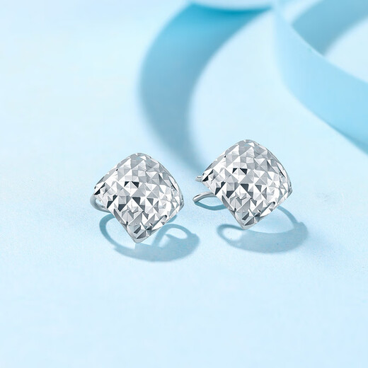 Liuguifu Jewelry Platinum Earrings Lingying Starlight PT950 Platinum Stud Earrings for Women PT0200037 1.3g