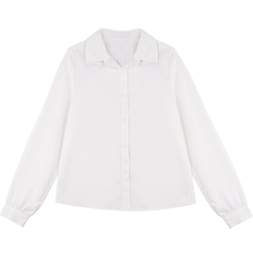 Ge Yini 2025 autumn and winter new shirt women's French white casual petty bourgeoisie style versatile bottoming shirt white shirt top white S