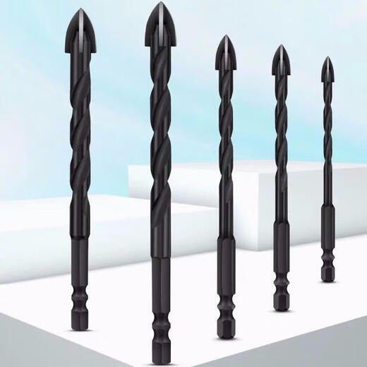XMSJ定制霸王钻头30厘米四刃三角合金十字混凝土水泥墙专用瓷砖钻打孔 三角加长款12200mm2支
