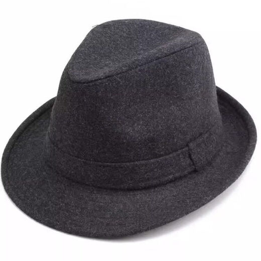 Qisiman's new winter hat woolen men's hat for the elderly, warm and thickened British retro gentleman hat for women, woolen hat - black, adult size 58CM