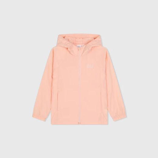 Gap Girls Spring Thin Sun Shade Logo Hooded Jacket Children's Clothing 890478