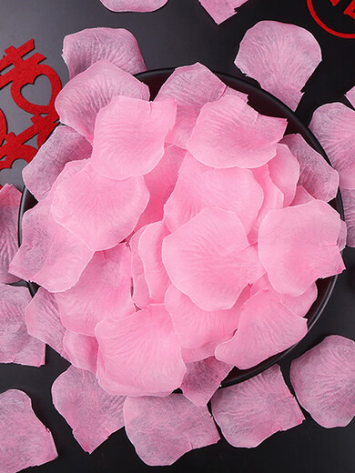 Xikile simulated petals, fake rose petals, wedding confession, hand-spreading flowers, decoration, wedding, wedding room, romantic room decoration, 1200 pieces of red simulated petals (non-woven model)