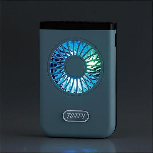 TOFFY Japan direct mail portable handheld fan hands-free USB rechargeable multi-speed air volume adjustment mini wireless fan with LED light FN03 (navy blue)